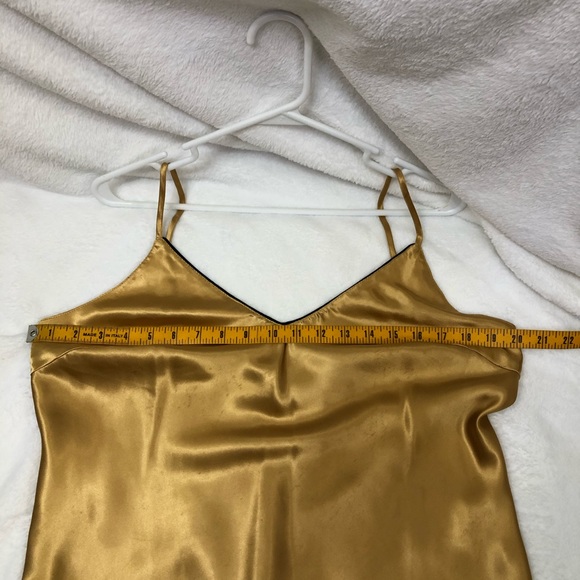 Gold Black Satin Silky Gilligan O’Malley Gown - Picture 9 of 14